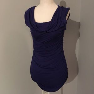 INC purple ruched dress